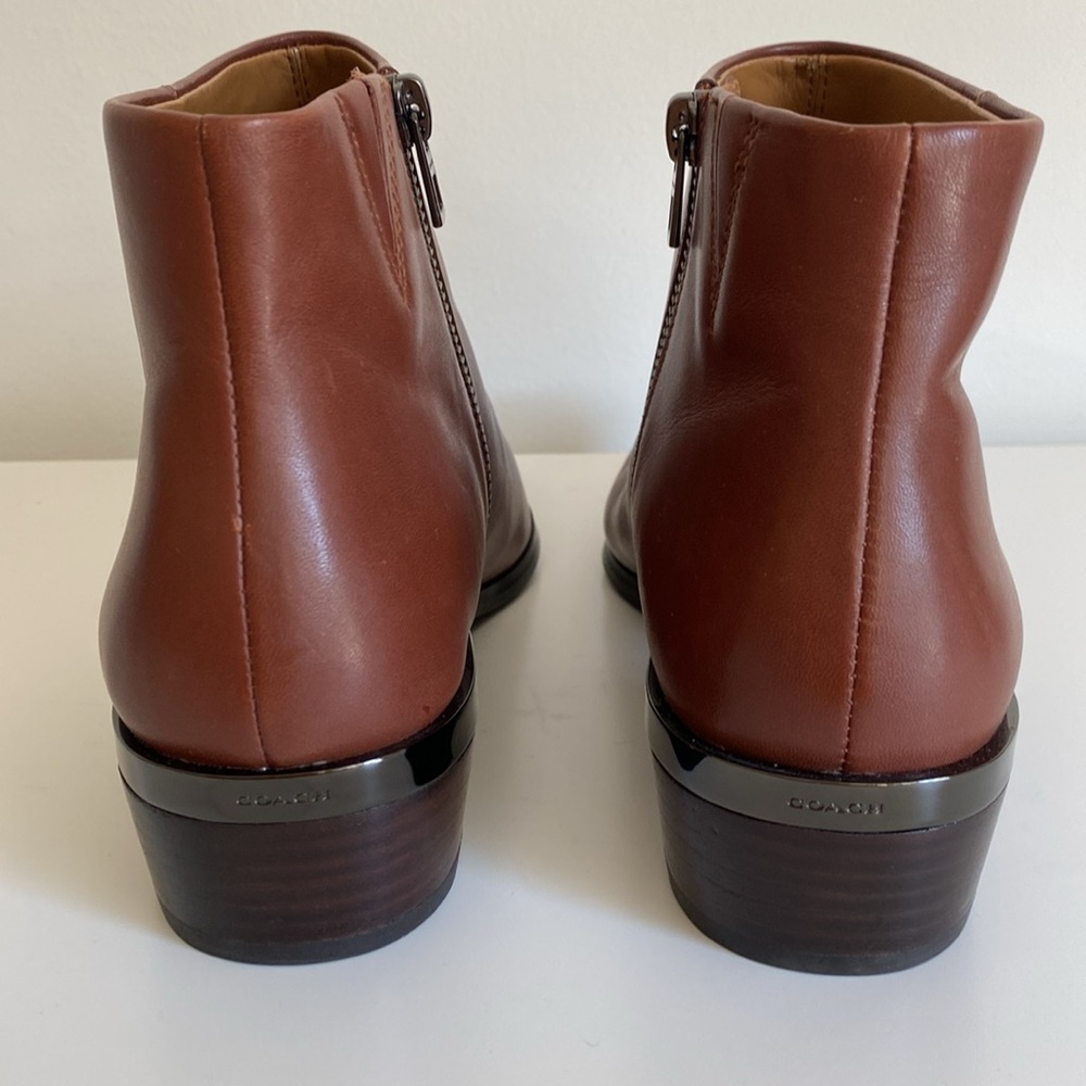 COACH Montana Classic Leather Ankle Boots Pointed Toe Size 9B Women’s - Picture 4 of 14